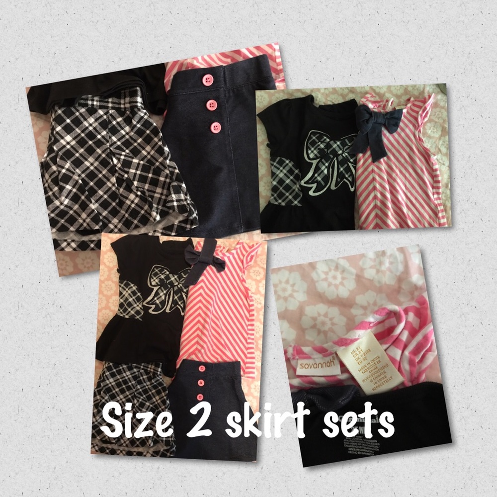 Two girls skirt sets